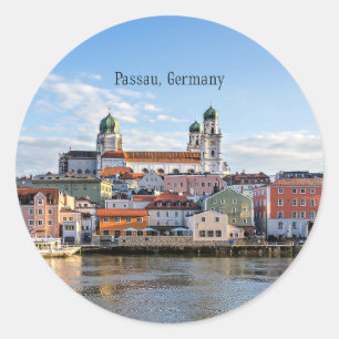 Passau, Tyskland cityscape-foto Runt Klistermärke