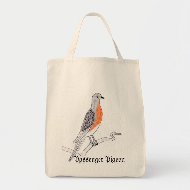 Passenger Pigeon Tote Tygkasse (Framsidan)