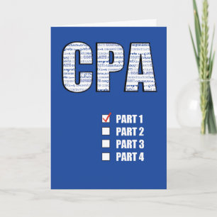 Passera 1 grattis för del CPA, CPA, blått Kort