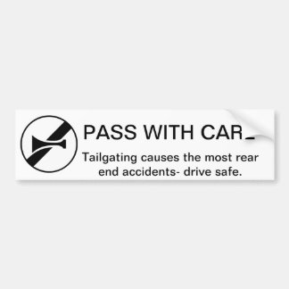 Passera med omsorg: Anti TailgatingAdvocacy Bildekal