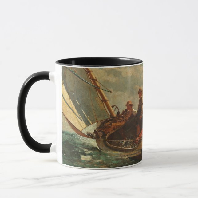 Passera upp (en medvind) 1873-76 mugg (Vänster)