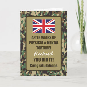 Passera ut brittiska det gratulerara arméemblem kort