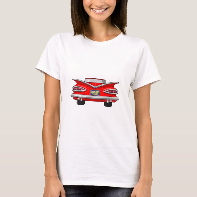 Passerar den Chevrolet Chevy impalaen 1959 avund T-shirt (Framsida)