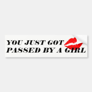 Passerat av en flickabildekal bildekal