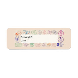 Passerkort-ID för Frimärke Returadress Etikett