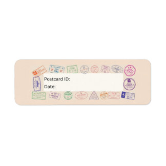 Passerkort-ID för Frimärke Returadress Etikett