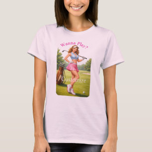 Passformad kvinnlig golfspelare Thunder_Cove T Shirt