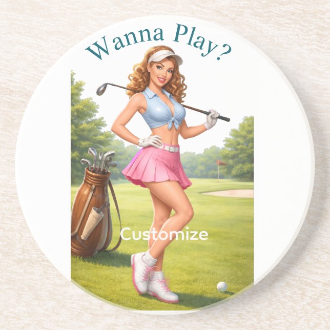 Passformad kvinnlig golfspelare Thunder_Cove Underlägg (Framsidan)