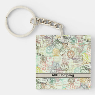 Passfrimärketryck Keychain