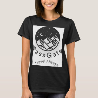 PassGate Travel Alltid kvinnors svarta T-skikt T Shirt