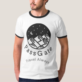 PassGate Travel Alltid White Manars-Shirt T Shirt