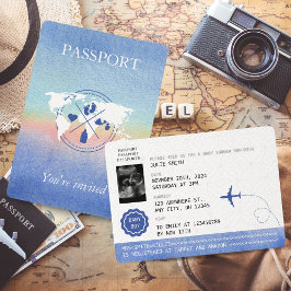 Passgenusneutralt resefaktureringsregnav för babyb inbjudningar