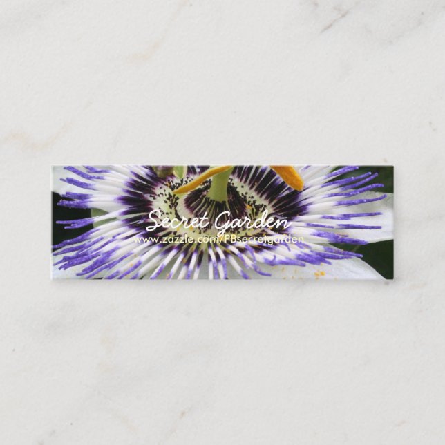 Passiflora 3 Floral Photography Mini Visitkort (Framsida)
