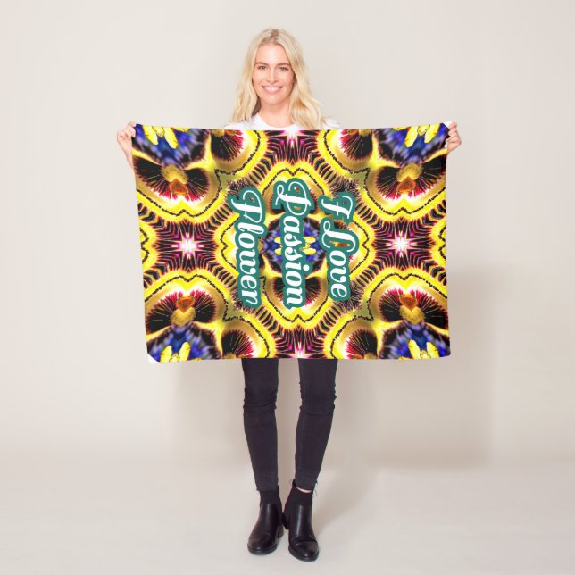 Passiflora Caerulea Mönster Fleecefilt (På plats)