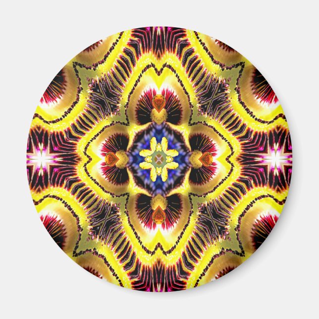 Passiflora Caerulea Mönster Magnet (Framsidan)
