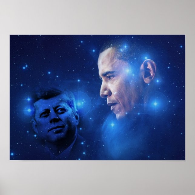 Passing av Torch, John F. Kennedy Barack Obama Poster (Framsidan)