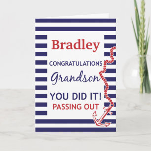 "Passing Out Grandson British Navy Anchor Gratuler Kort