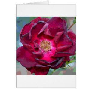 Passion Burgandy Flower Hälsningskort