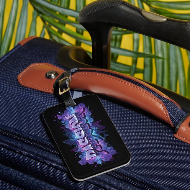 Passion Cyberpunk Typography – Vibrant Modern Word Bagagebricka (Framsida Insitu 1)