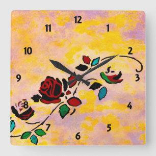 Passion Delarare Anpassningsbar Clock Fyrkantig Klocka