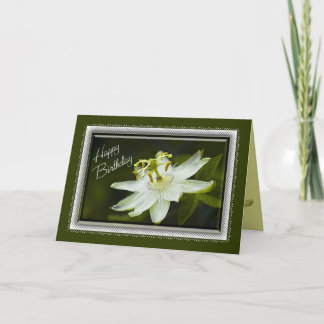 Passion Flower Birthday Card Kort