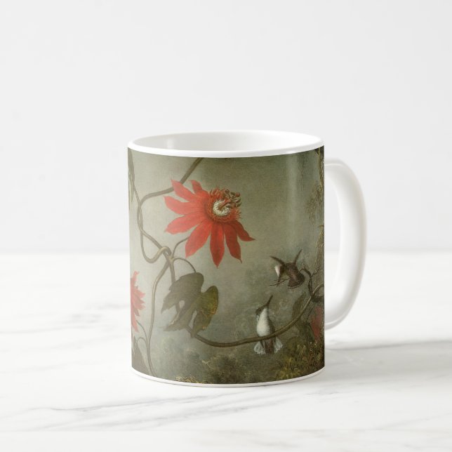 Passion Flowers och Hummingbird av Martin J Heade Kaffemugg (Framsida höger)