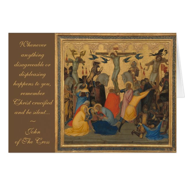 Passion för Jesus Kristus Crucifixion-målning Hälsningskort (Framsidan Horizontal)