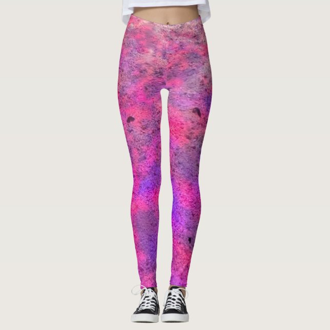 Passion för Rosa Mönster Leggings (Framsida)
