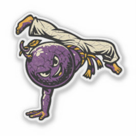 Passion Fruit Capoeira — Vintage Retro Brazilian F Klistermärken