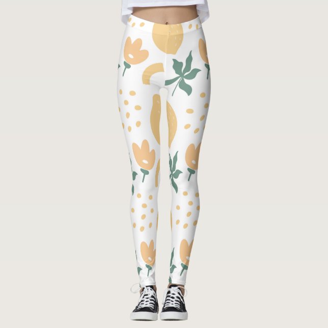 Passion Fruit Flower Leggings (Framsida)
