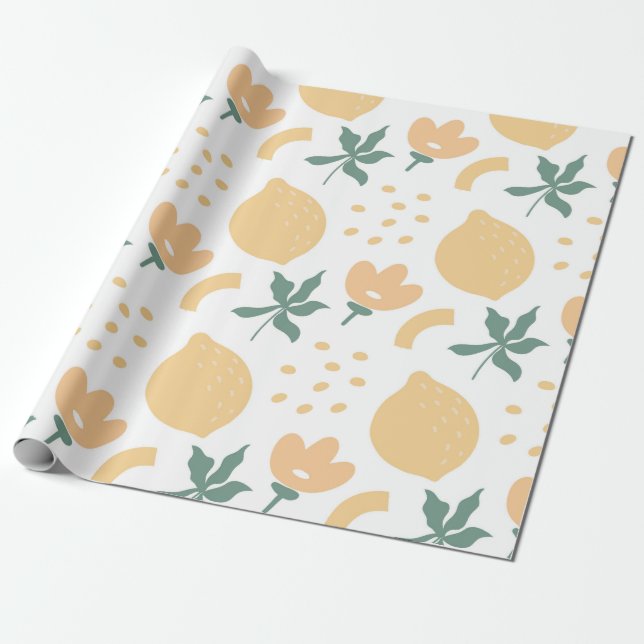 Passion Fruit Flower Presentpapper (Utrullad)