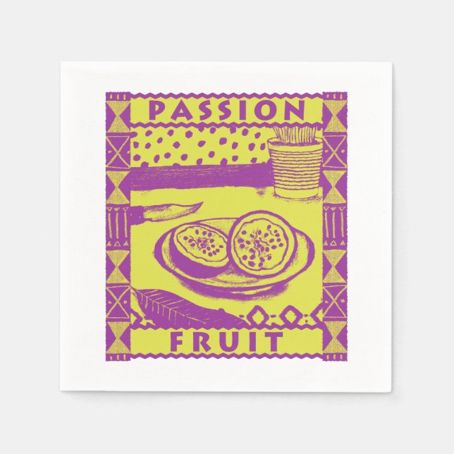 Passion Fruit Pappersservett (Framsidan)