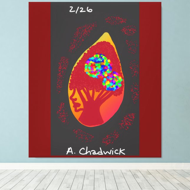 Passion in a Teardrop  Canvastryck (Insitu (trägolv))