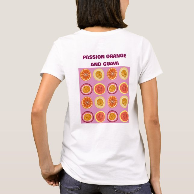Passion Orange Guava Hawaiian Tropical Fruit  T Shirt (Baksida)