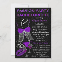 Passion Party Bachelorette, Lingerie Shower Inbjud