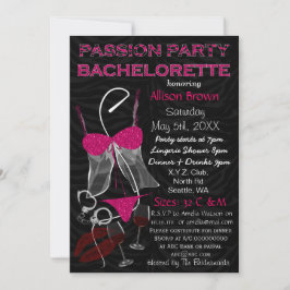 Passion Party Bachelorette, Lingerie Shower Inbjud Inbjudningar