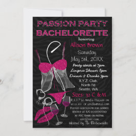 Passion Party Bachelorette, Lingerie Shower Inbjud Inbjudningar