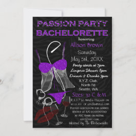Passion Party Bachelorette, Lingerie Shower Inbjud Inbjudningar