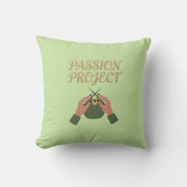 Passion Project Hand-Knit Graphic Pillow | Craft  Kudde