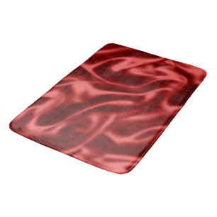 Passion Red Romantic Faux Satin Badrumsmatta