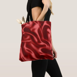 Passion Red Romantic Faux Satin Tygkasse