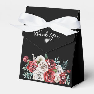 Passion röd ros Black Wedor Favor Box Presentaskar