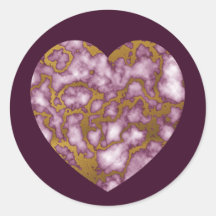 Passion Rosa och Guld Marble Struktur Heart