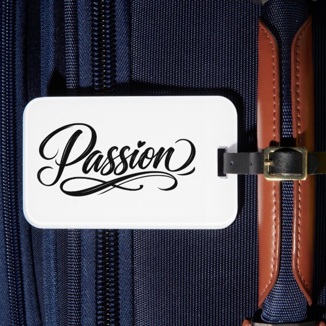 Passion Script | Elegant minimalistisk typografi Bagagebricka (Framsida Insitu 4)