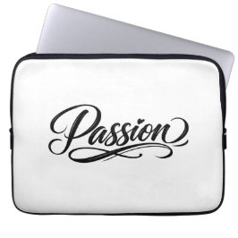 Passion Script | Elegant minimalistisk typografi Laptop Fodral