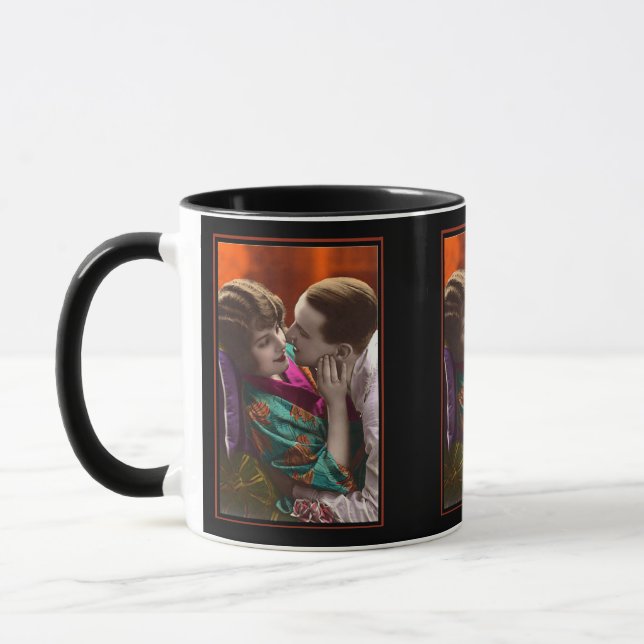 passionate couple vintage retro mugg (Vänster)