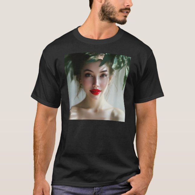Passionate Crimson: Gudinna för Dawn Rouge T Shirt (Framsida)