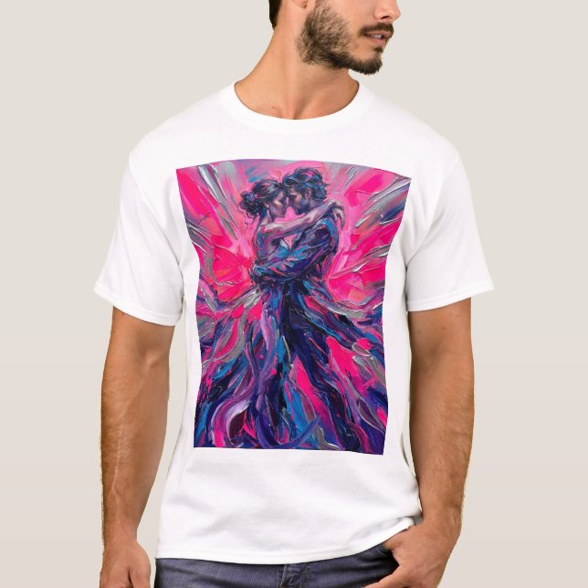 Passionate Embrace – Dance of Devotion T Shirt (Framsida)
