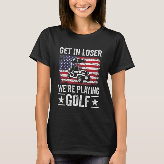 Passionate Golf Cart Driver Golfer Golf Player  Go T Shirt (Framsida)