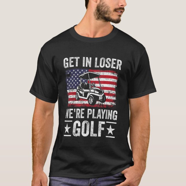 Passionate Golf Cart Driver Golfer Golf Player  Go T Shirt (Framsida)